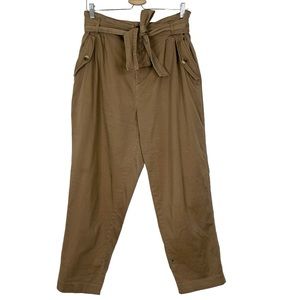 H&M Cropped High Waist Belted Pants